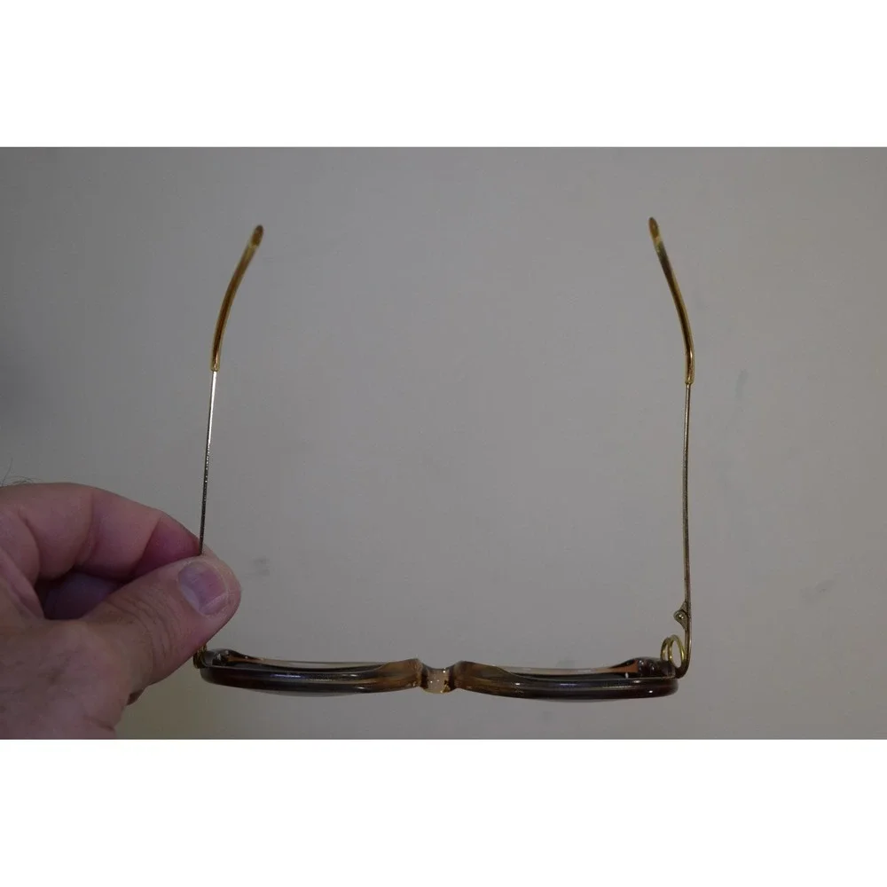 Vintage 1970's SOPHIA Loren Zyloware Oversized Square Eyeglasses Gold Rich Lady